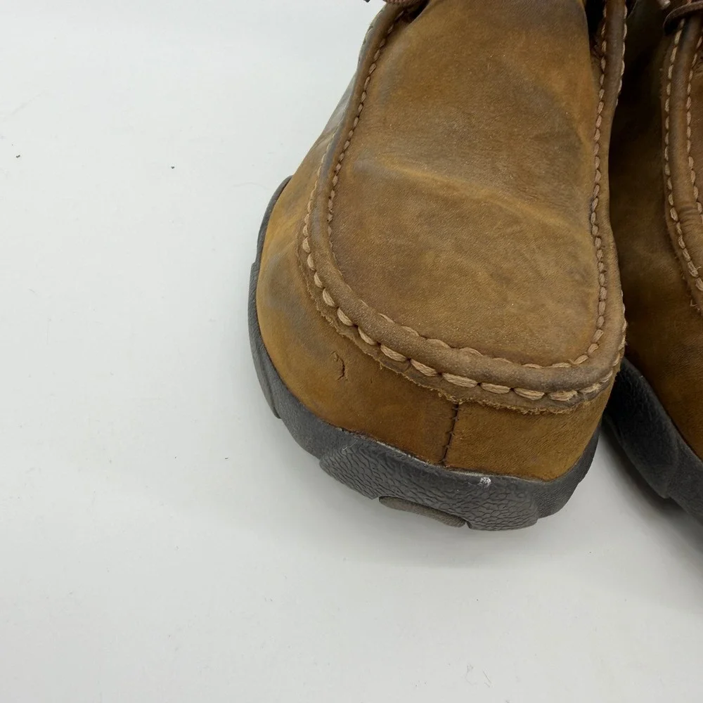 Twisted X Mens Chukka Moc Brown Leather Steel Toe Work Boots MDMST01 Size 10 M